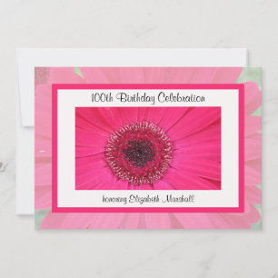 Invitation du 100e anniversaire de fête Gerbera Da