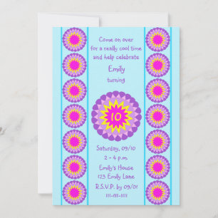 Invitation du 10e anniversaire Cool Blue 10