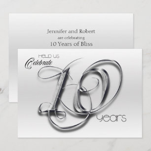 Invitation du 10e anniversaire du Mariage Fancy Ti