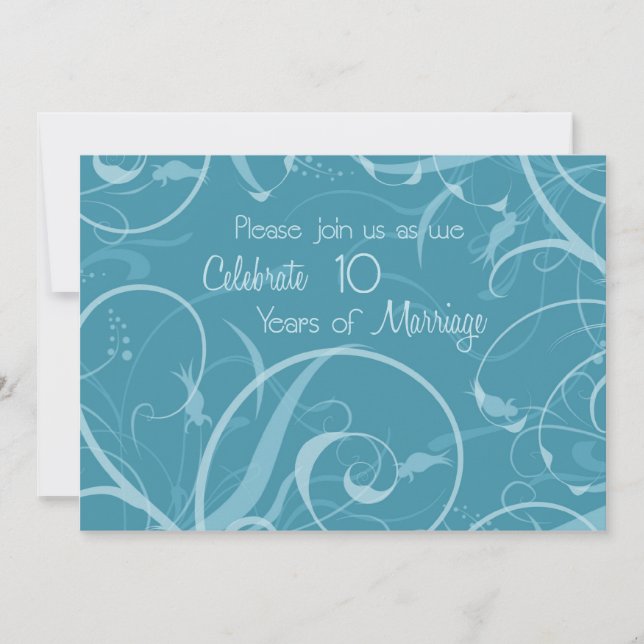 Invitation du 10e anniversaire du Mariage turquois (Devant)