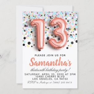Invitation du 13e anniversaire