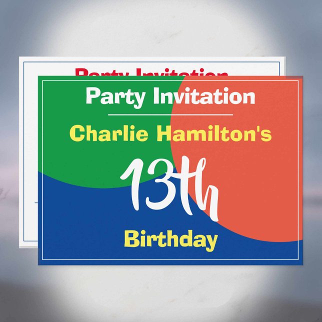 Invitation du 13e anniversaire (Créateur téléchargé)