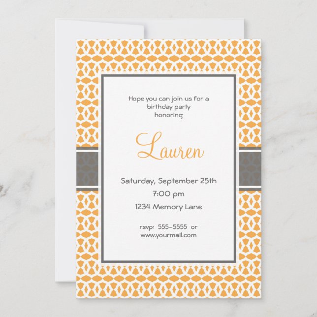 Invitation du 25e anniversaire (Devant)