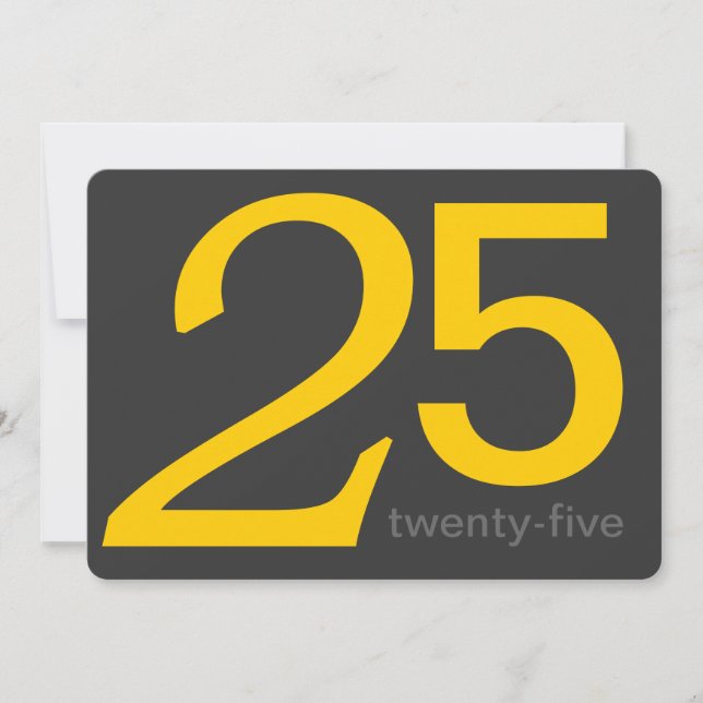 Invitation du 25e anniversaire des douanes du char (Devant)