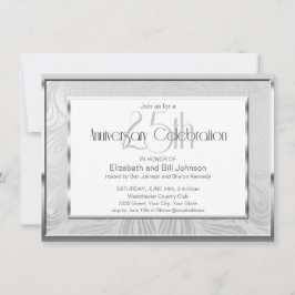 Invitation du 25e anniversaire du Mariage d'argent