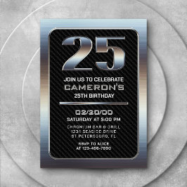 Invitation du 25e anniversaire masculin