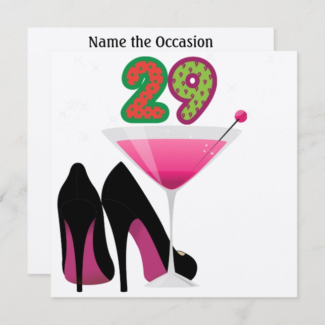 Invitation du 29e anniversaire par SRF (Devant / Derrière)