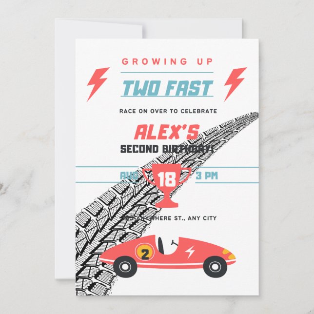 Invitation du 2e anniversaire (Devant)