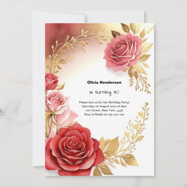 Invitation du 30e anniversaire (Devant)