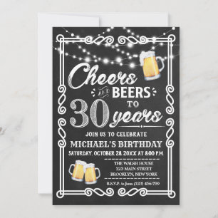 Invitation du 30e anniversaire   Courses et bières