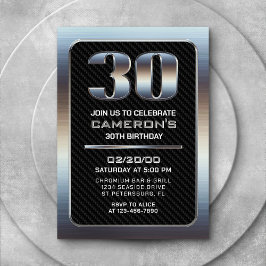 Invitation du 30e anniversaire masculin