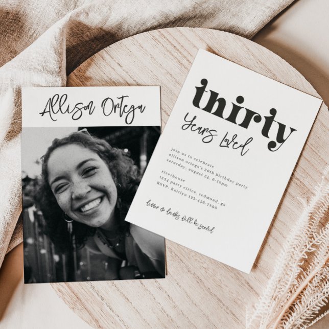 Invitation du 30e anniversaire | Photo 30e anniver (Créateur téléchargé)