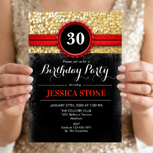 Invitation du 30e anniversaire - Red Black Gold