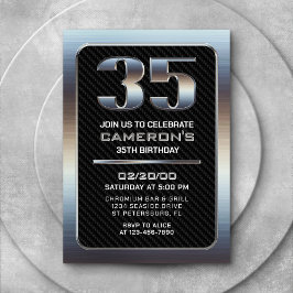 Invitation du 35e anniversaire masculin