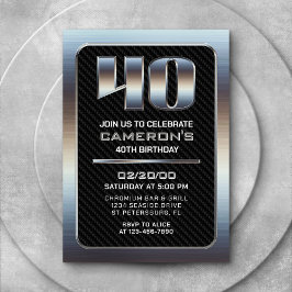 Invitation du 40e anniversaire masculin