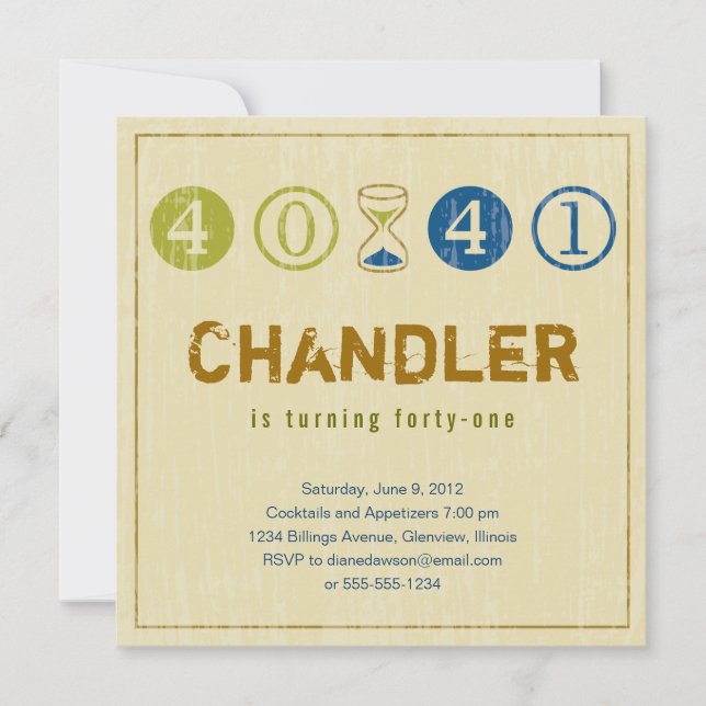 Invitation du 41e anniversaire - Personnaliser (Devant)