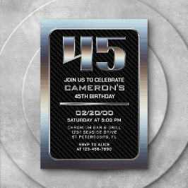 Invitation du 45e anniversaire masculin