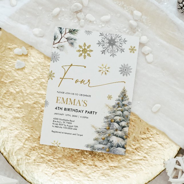 Invitation du 4e anniversaire, 4e anniversaire d'h (Créateur téléchargé)