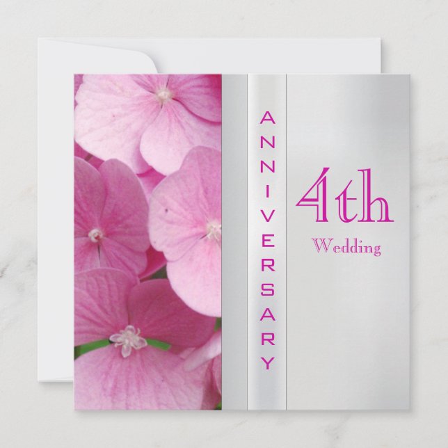 Invitation du 4e anniversaire du Mariage (Devant)