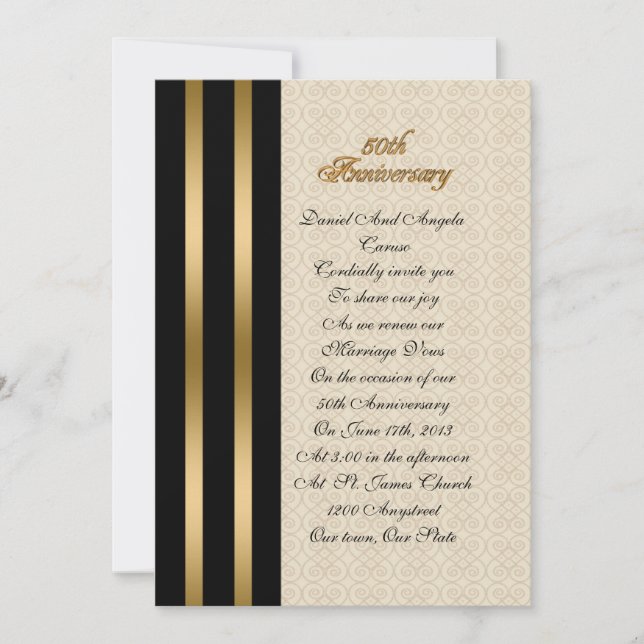 Invitation du 50e anniversaire (Devant)