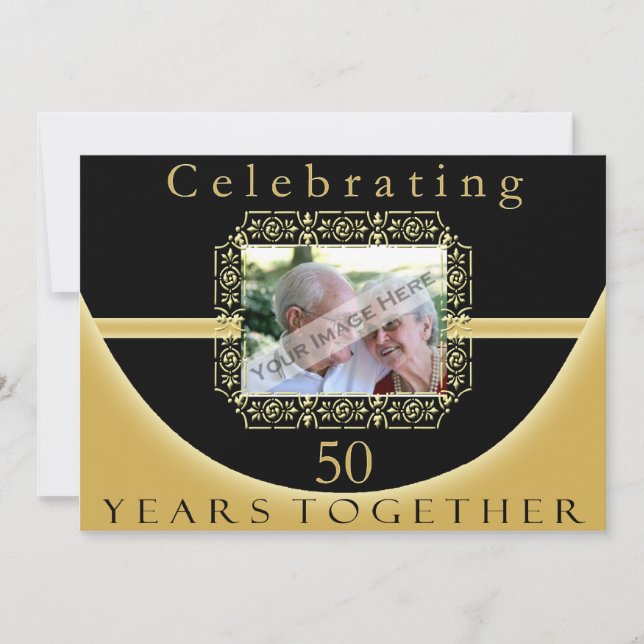 Invitation du 50e anniversaire avec photo (Devant)