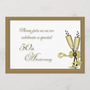 Invitation du 50e anniversaire de Champagne