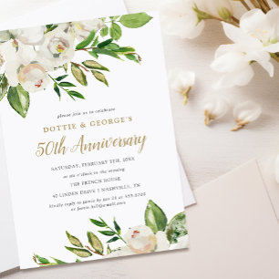 Invitation du 50e anniversaire de Gilded Blooms