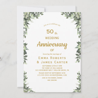 Invitation du 50e anniversaire de la verdure