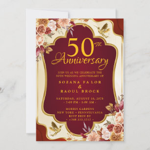 Invitation du 50e anniversaire du Mariage