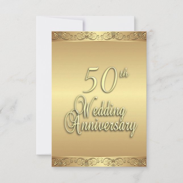Invitation du 50e anniversaire du Mariage (Devant)