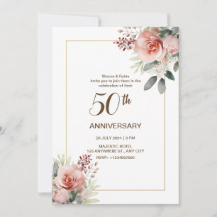 Invitation du 50e anniversaire du Mariage