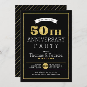 Invitation du 50e anniversaire du Mariage d'or mod