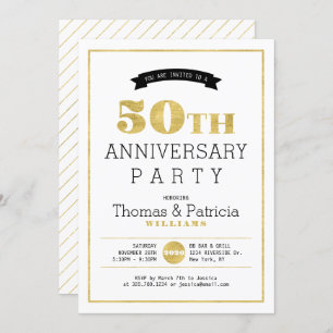 Invitation du 50e anniversaire du Mariage d'or mod
