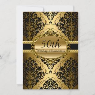 Invitation du 50e anniversaire du Mariage Gold Dam