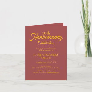 Invitation du 50e anniversaire du mariage moderne