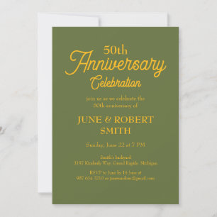 Invitation du 50e anniversaire du mariage moderne
