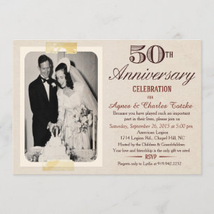 Invitation du 50e anniversaire du Mariage - Photo 