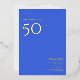 Invitation du 50e anniversaire du Mariage Royal Bl