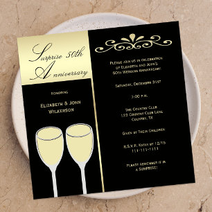 Invitation du 50e anniversaire du Mariage surprise