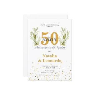 Invitation du 50e anniversaire en espagnol