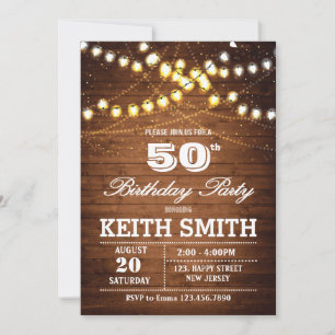 Invitation du 50e anniversaire - n'importe quel âg