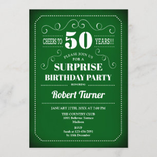 Invitation du 50e anniversaire surprise - Blanc ve