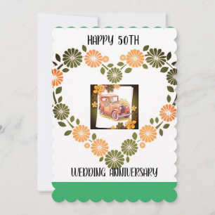 Invitation du 50e anniversaire Vintage du Mariage