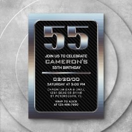 Invitation du 55e anniversaire masculin