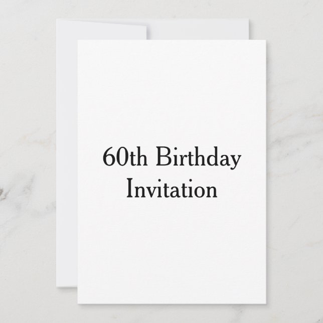 Invitation du 60e anniversaire (Devant)