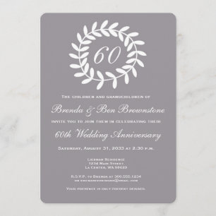 Invitation du 60e anniversaire d'argent - Laurel