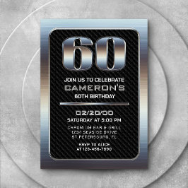 Invitation du 60e anniversaire masculin