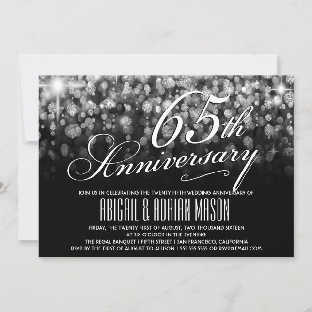 Invitation du 65e anniversaire du Mariage (Devant)