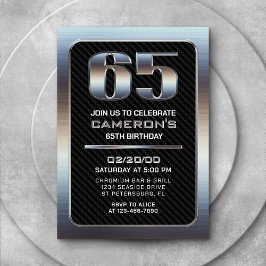 Invitation du 65e anniversaire masculin