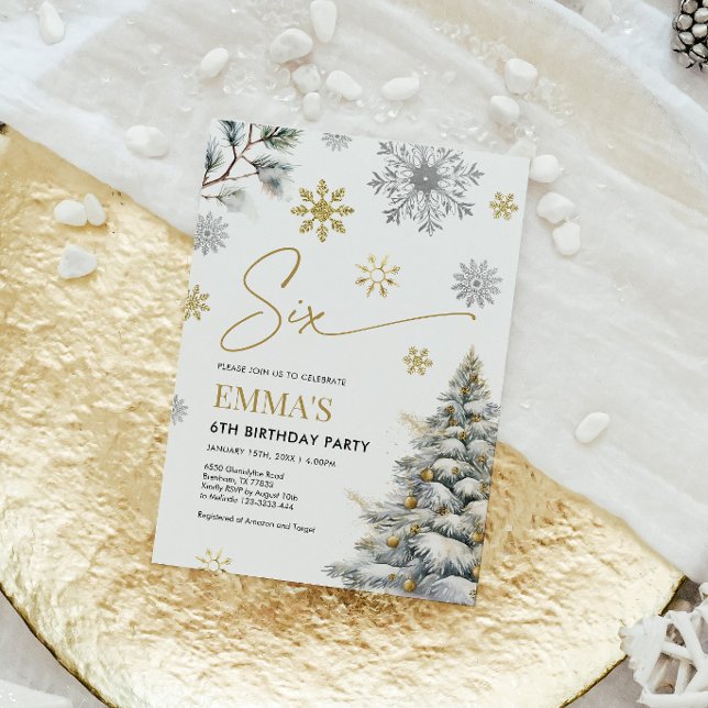 Invitation du 6e anniversaire, hiver Six anniversa (Créateur téléchargé)